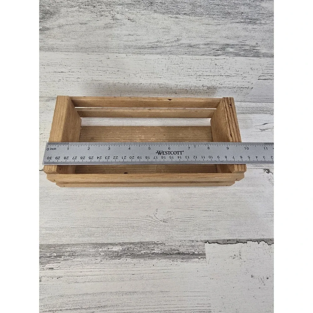 Sound Warehouse Wooden Crate Vintage Branded Slatted Media Storage Box Natural